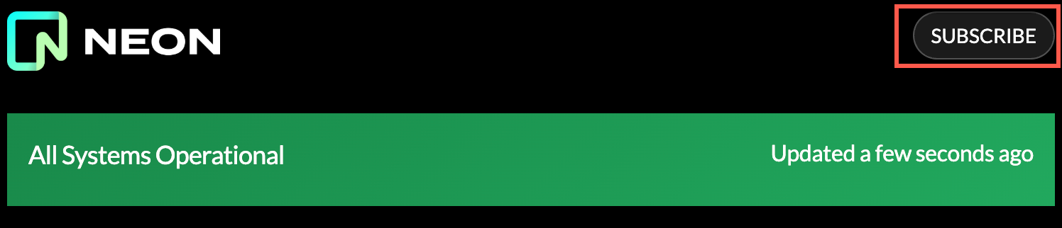 Neon status page